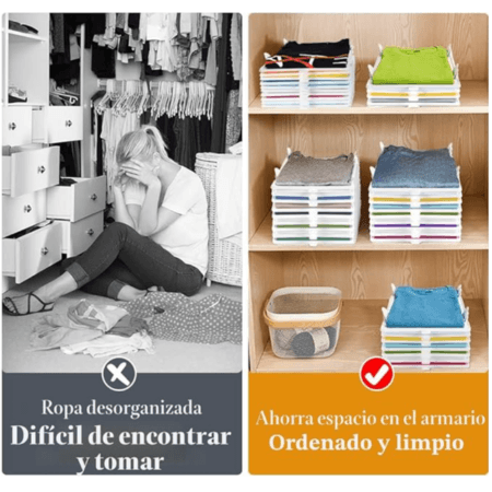8 Organizadores Armario Tablas 33x25 cm