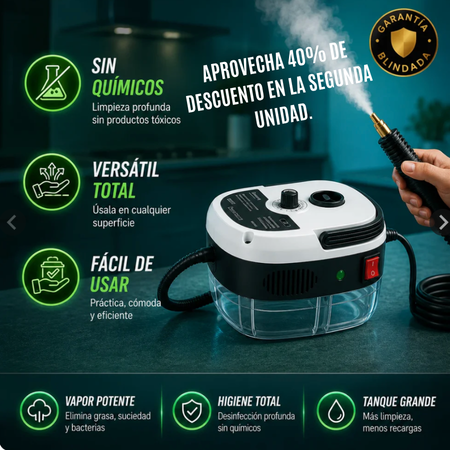 Limpiadora A Vapor Multiuso Elimina Grasa
