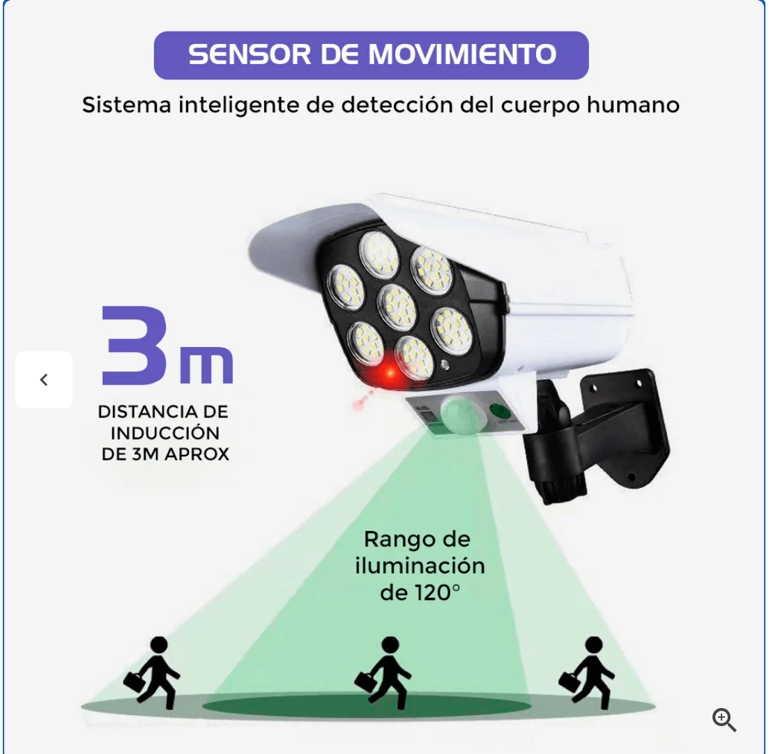 Cámara Vigilancia Solar con Sensor de Movimiento