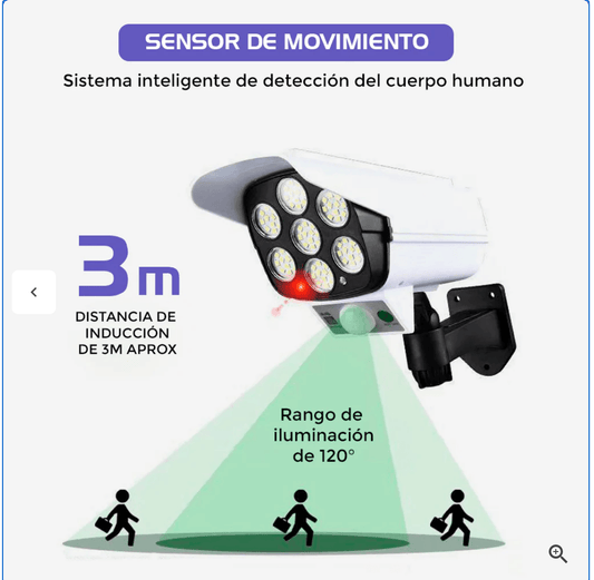 Cámara Vigilancia Solar con Sensor de Movimiento