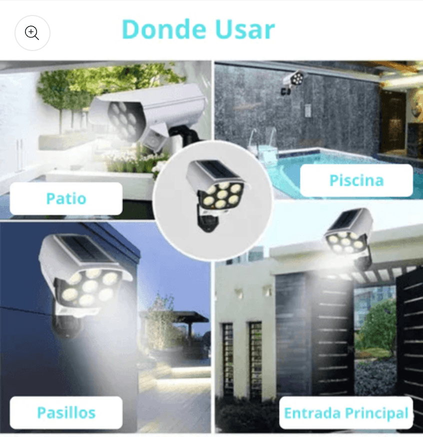 Cámara Vigilancia Solar con Sensor de Movimiento